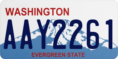 WA license plate AAY2261