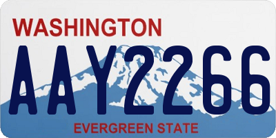WA license plate AAY2266