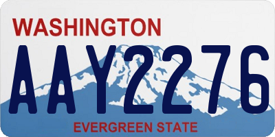 WA license plate AAY2276