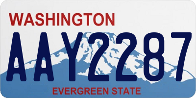 WA license plate AAY2287