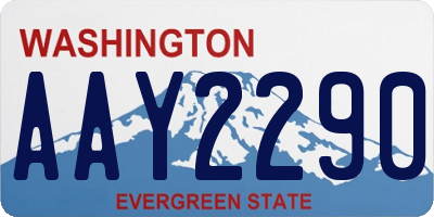 WA license plate AAY2290