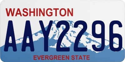 WA license plate AAY2296