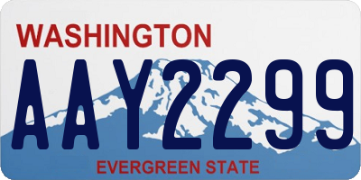 WA license plate AAY2299