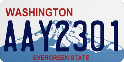 WA license plate AAY2301