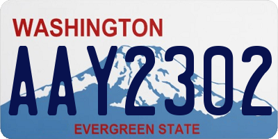WA license plate AAY2302