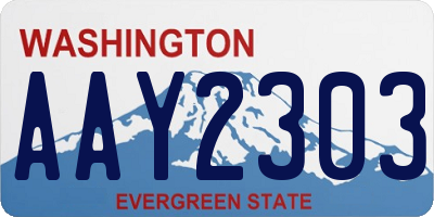 WA license plate AAY2303