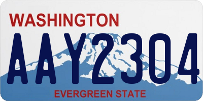 WA license plate AAY2304