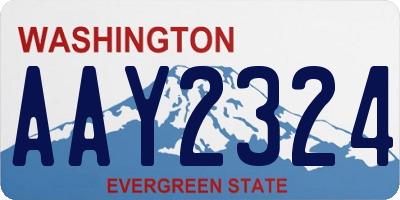 WA license plate AAY2324