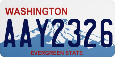 WA license plate AAY2326