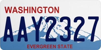 WA license plate AAY2327