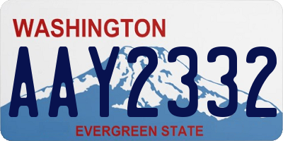 WA license plate AAY2332