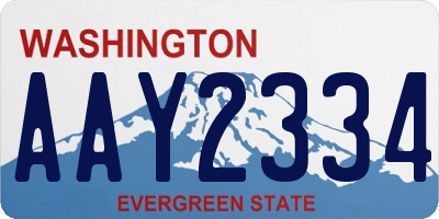 WA license plate AAY2334