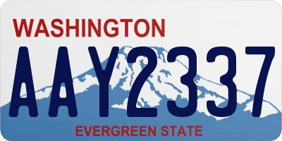 WA license plate AAY2337