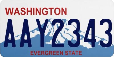 WA license plate AAY2343