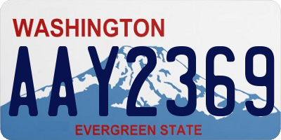 WA license plate AAY2369