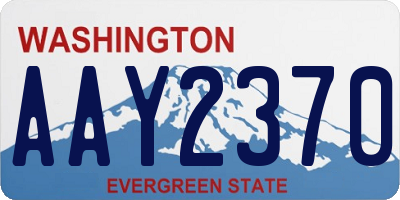 WA license plate AAY2370
