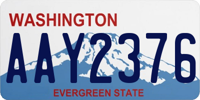 WA license plate AAY2376