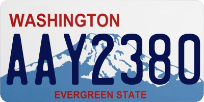 WA license plate AAY2380