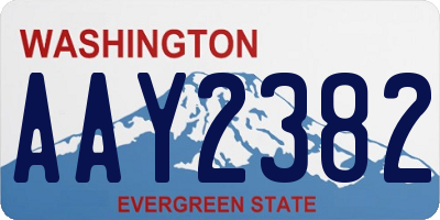 WA license plate AAY2382