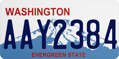 WA license plate AAY2384