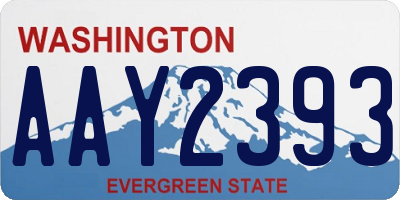 WA license plate AAY2393