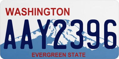 WA license plate AAY2396