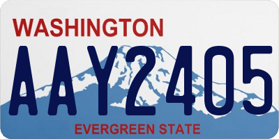WA license plate AAY2405
