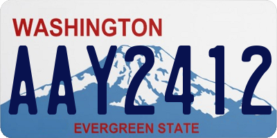 WA license plate AAY2412