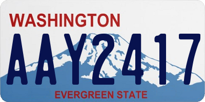 WA license plate AAY2417