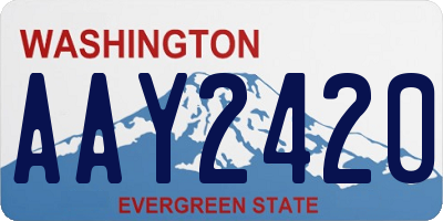 WA license plate AAY2420