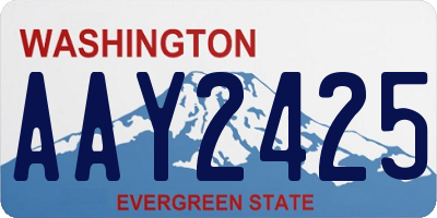 WA license plate AAY2425