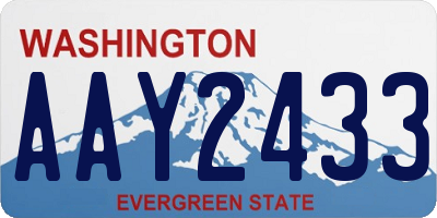 WA license plate AAY2433