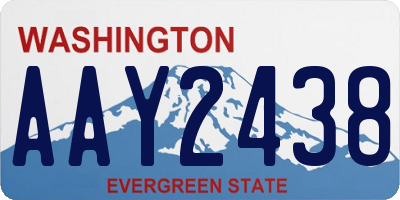 WA license plate AAY2438