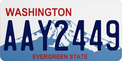 WA license plate AAY2449