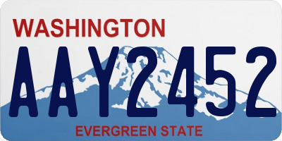 WA license plate AAY2452