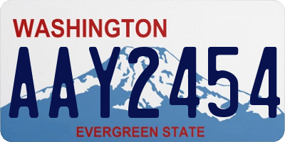 WA license plate AAY2454