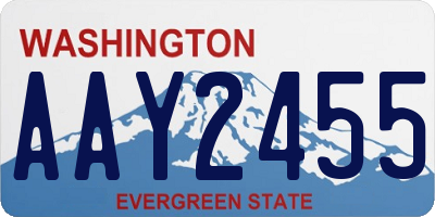 WA license plate AAY2455