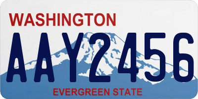 WA license plate AAY2456