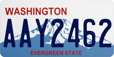WA license plate AAY2462