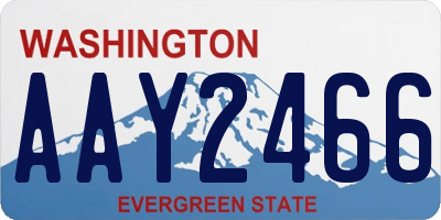 WA license plate AAY2466