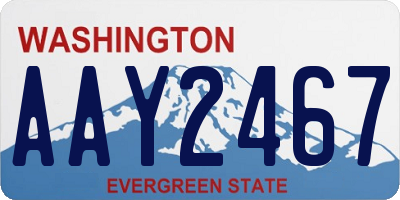 WA license plate AAY2467