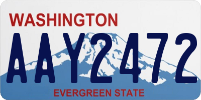 WA license plate AAY2472