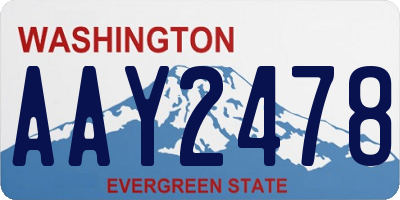 WA license plate AAY2478