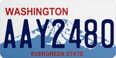 WA license plate AAY2480