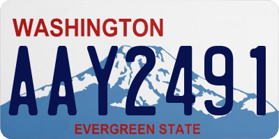 WA license plate AAY2491