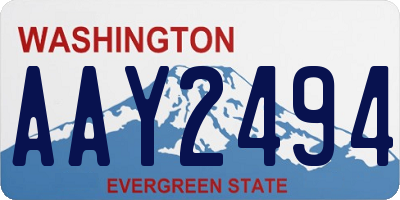 WA license plate AAY2494