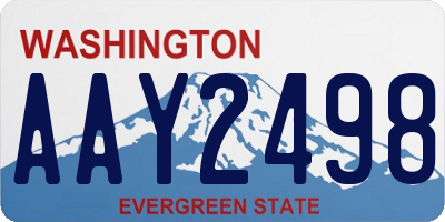 WA license plate AAY2498