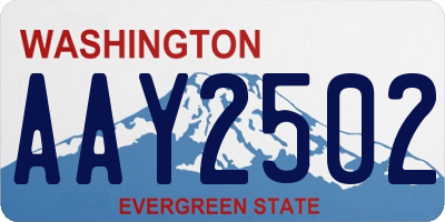 WA license plate AAY2502