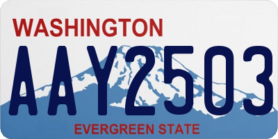 WA license plate AAY2503