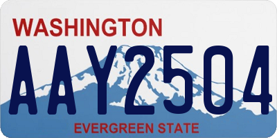 WA license plate AAY2504